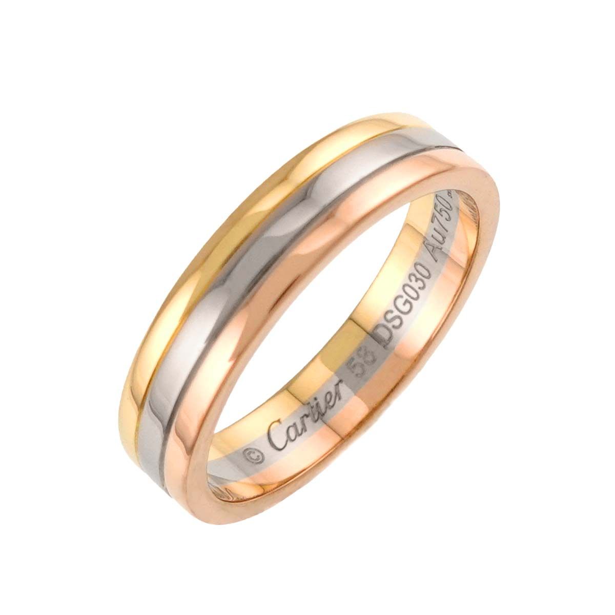 Cartier Vendome 58 Ring 18k Yellow Gold WG PG Three 750 — view 5