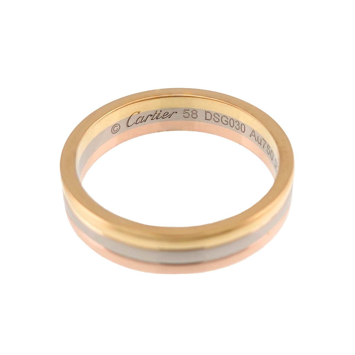 Cartier Vendome 58 Ring 18k Yellow Gold WG PG Three 750 — view 3