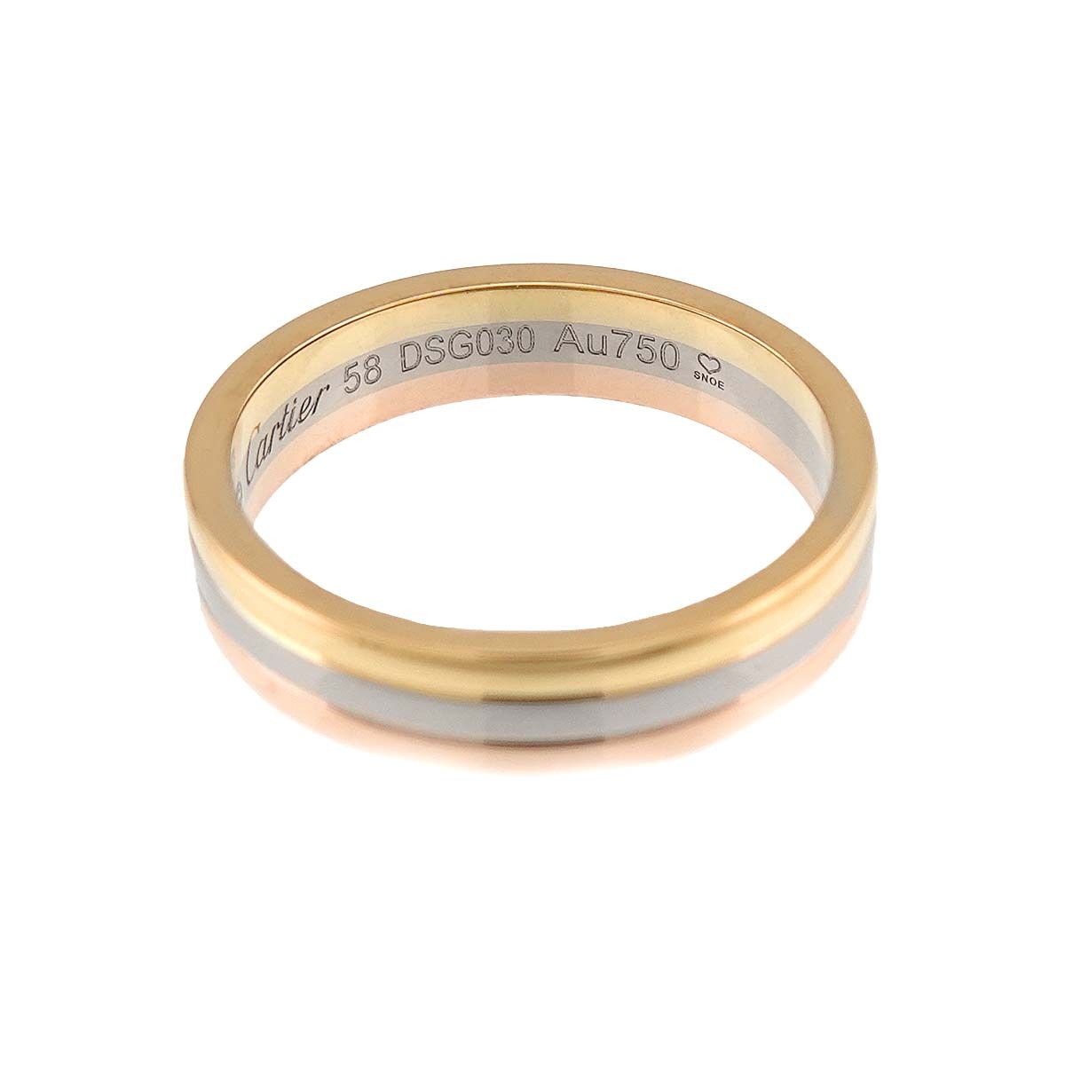 Cartier Vendome 58 Ring 18k Yellow Gold WG PG Three 750 — view 4