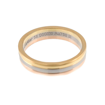 Cartier Vendome 58 Ring 18k Yellow Gold WG PG Three 750 — view 4