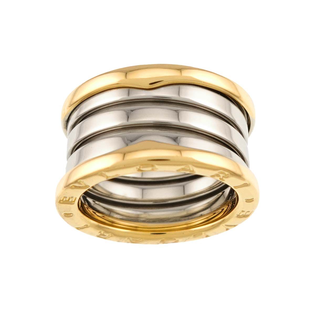 Bvlgari B.zero1 Band 51 Ring 18k Yellow Gold WG White 750 Ginza Limited — view 2