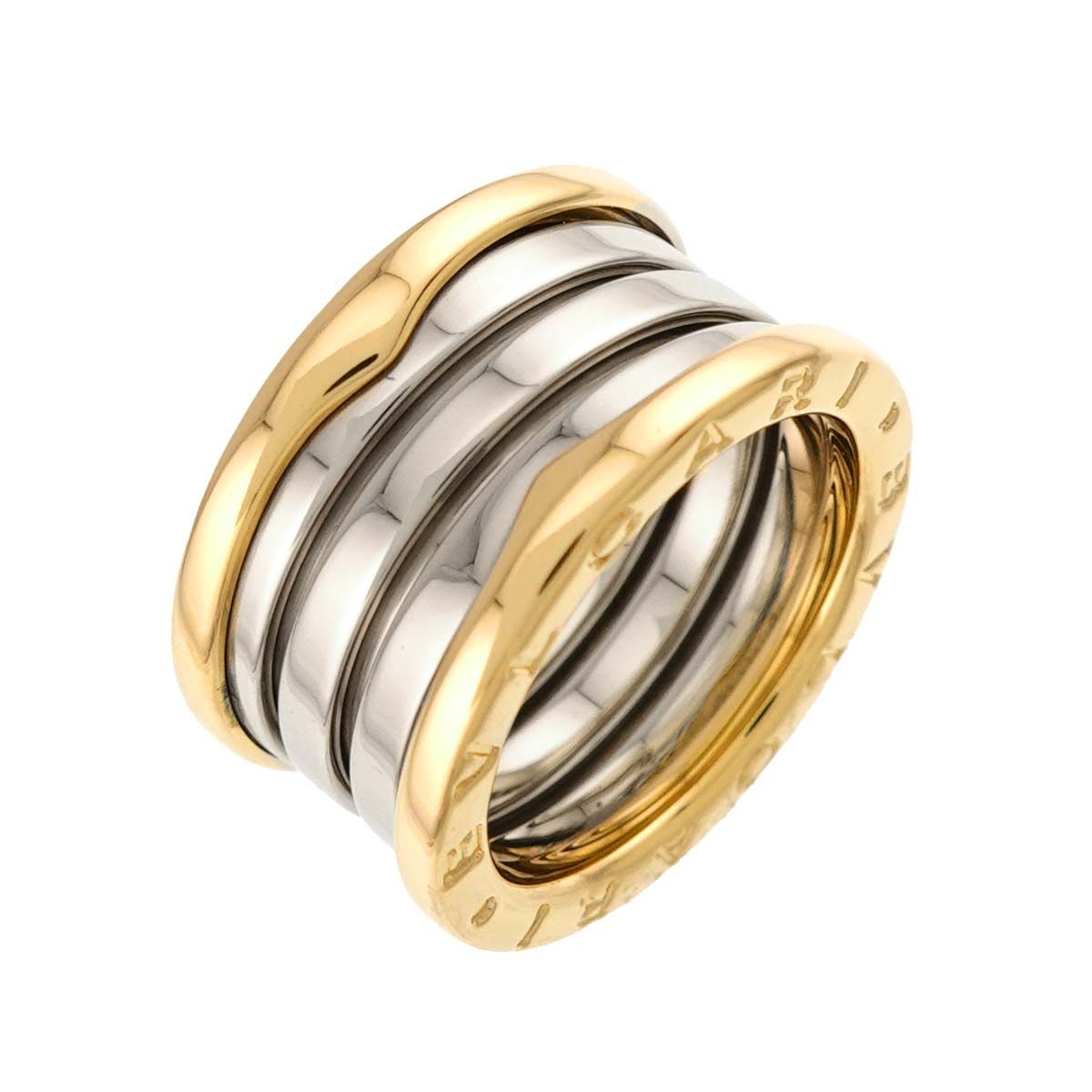 Bvlgari B.zero1 Band 51 Ring 18k Yellow Gold WG White 750 Ginza Limited — view 5
