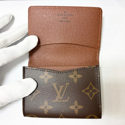 Louis Vuitton Envelope Business Card Holder Monogram Case Canvas Brown Boys' — view 4