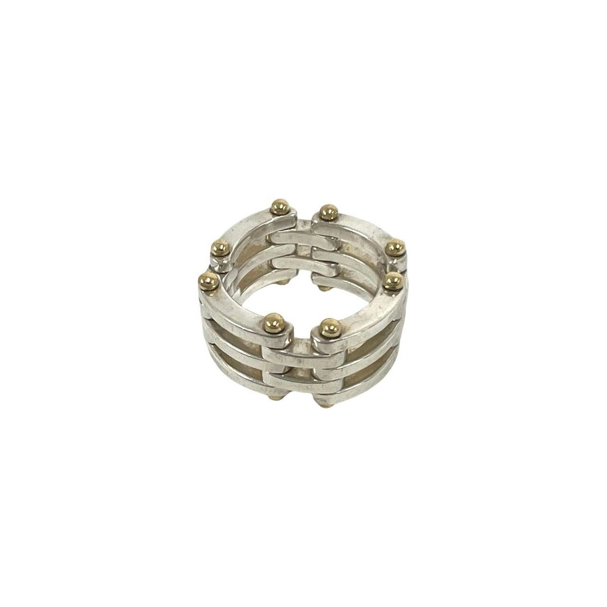 Tiffany & Co Vintage Gate Ring Silver Yellow Gold — view 6
