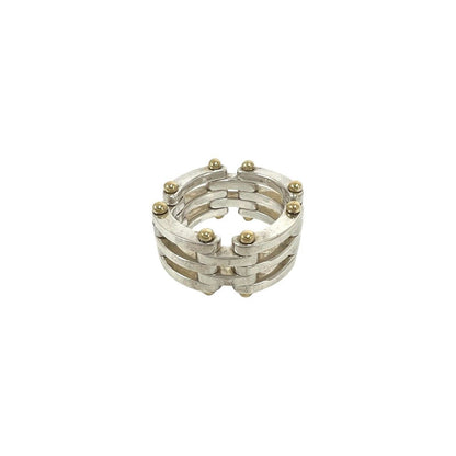 Tiffany & Co Vintage Gate Ring Silver Yellow Gold — view 5