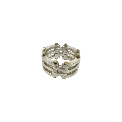 Tiffany & Co Vintage Gate Ring Silver Yellow Gold — view 4
