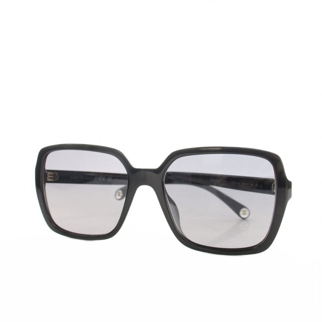 Chanel Square Shape Sunglasses CC Logo Black Eyewear