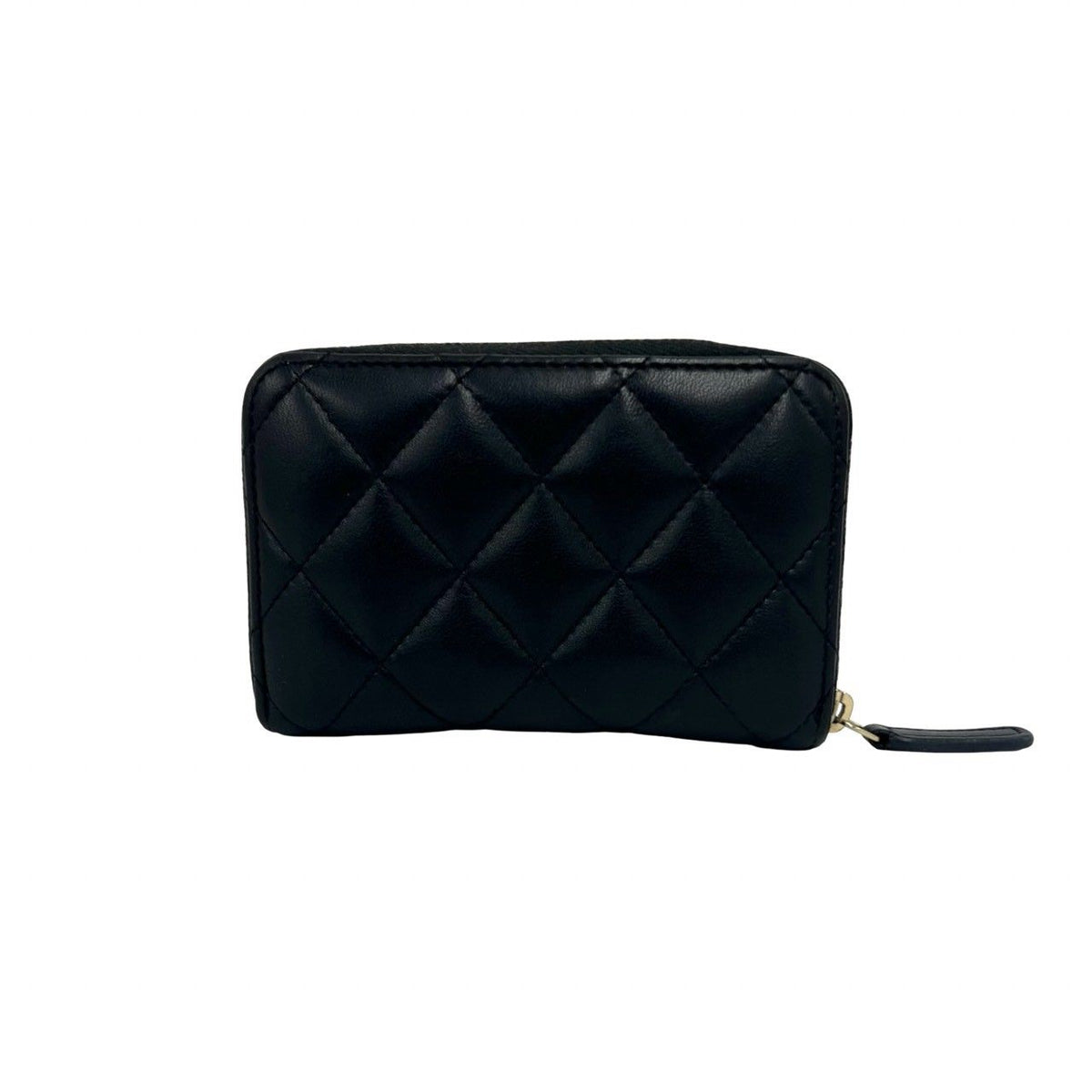 Chanel Quilted CC Logo Lambskin Bifold Wallet Mini Black — view 2
