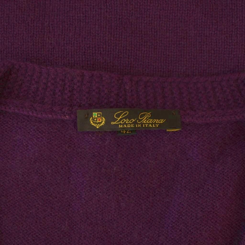 Loro Piana Knit Vest Pullover Cashmere Purple 42 — view 4