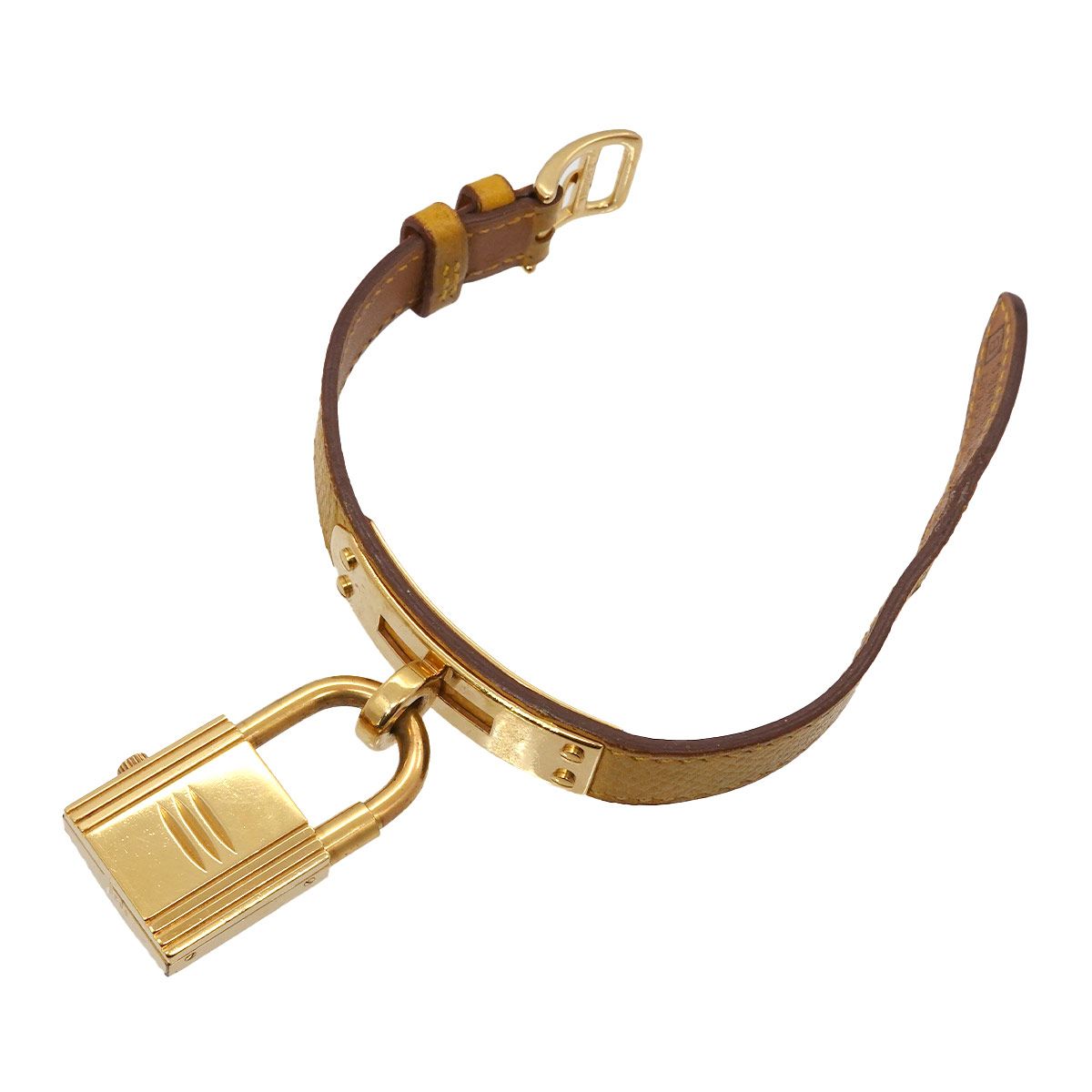 Hermes Kelly Watch Vintage Gold Yellow Quartz — view 5