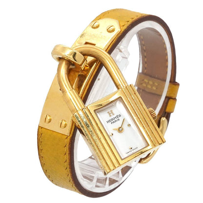 Hermes Kelly Watch Vintage Gold Yellow Quartz — view 2