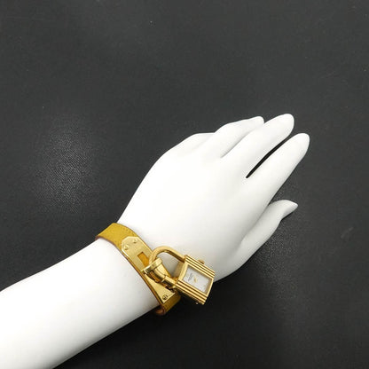 Hermes Kelly Watch Vintage Gold Yellow Quartz — view 3