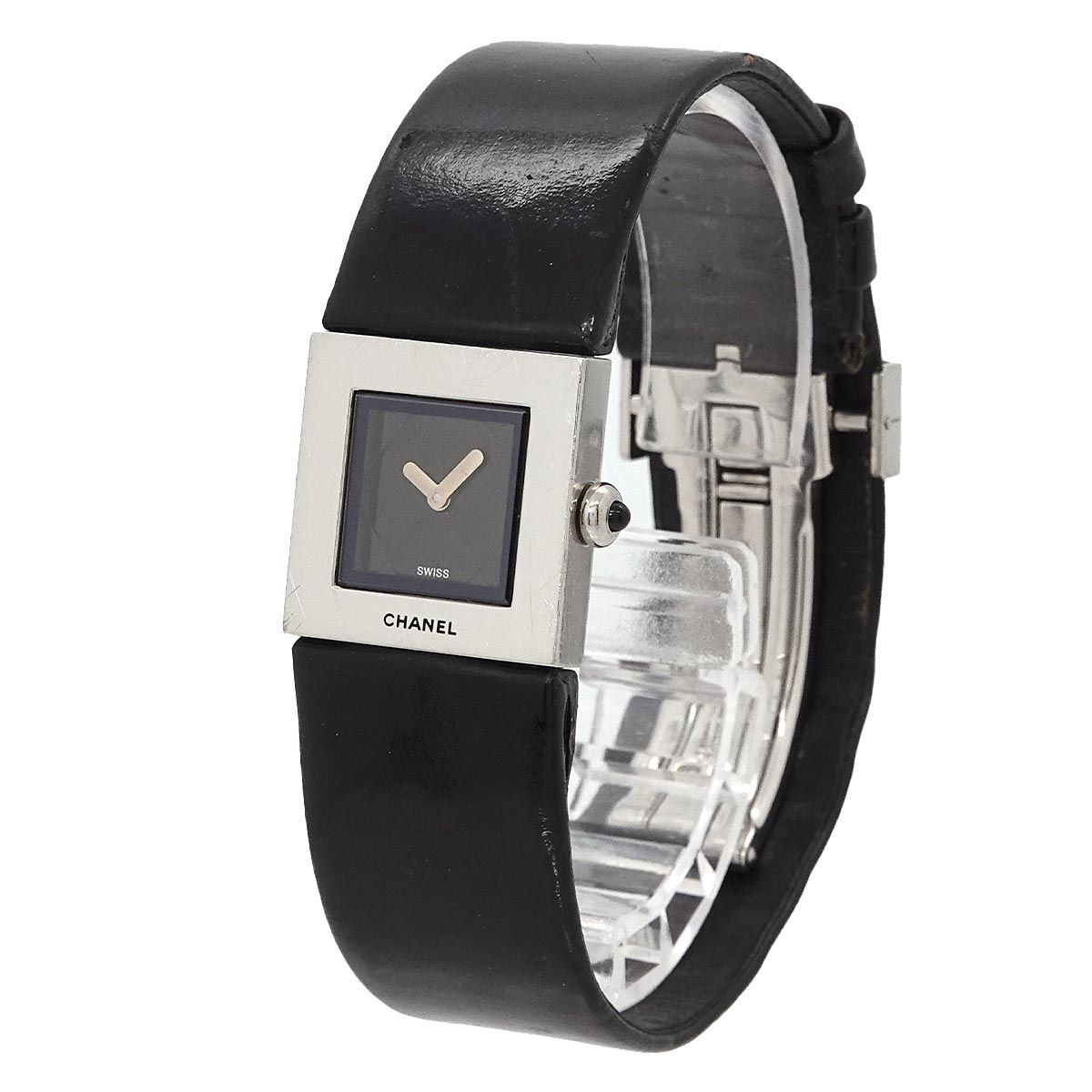 Chanel Quilted Vintage Watch Black Quartz — view 2