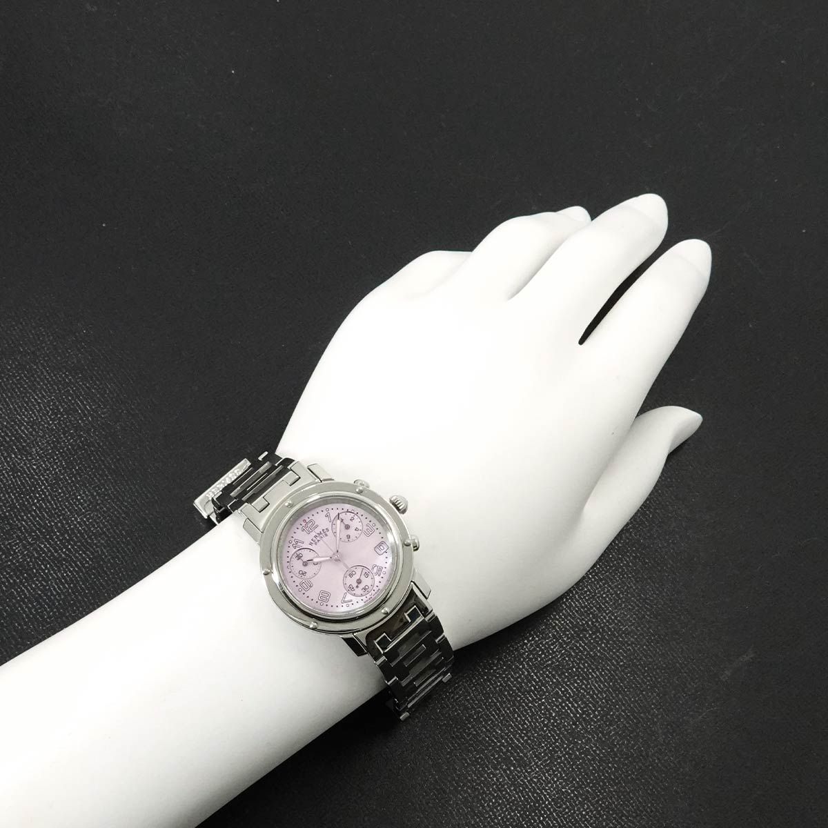 Hermes Clipper Chronograph Vintage Watch Date Quartz — view 3