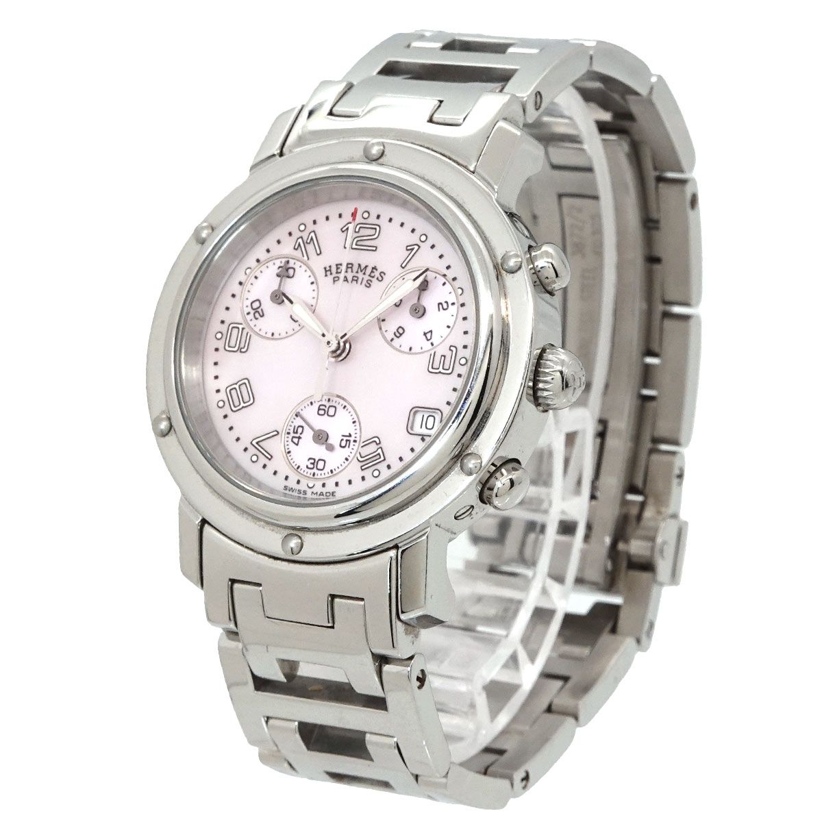 Hermes Clipper Chronograph Vintage Watch Date Quartz — view 2