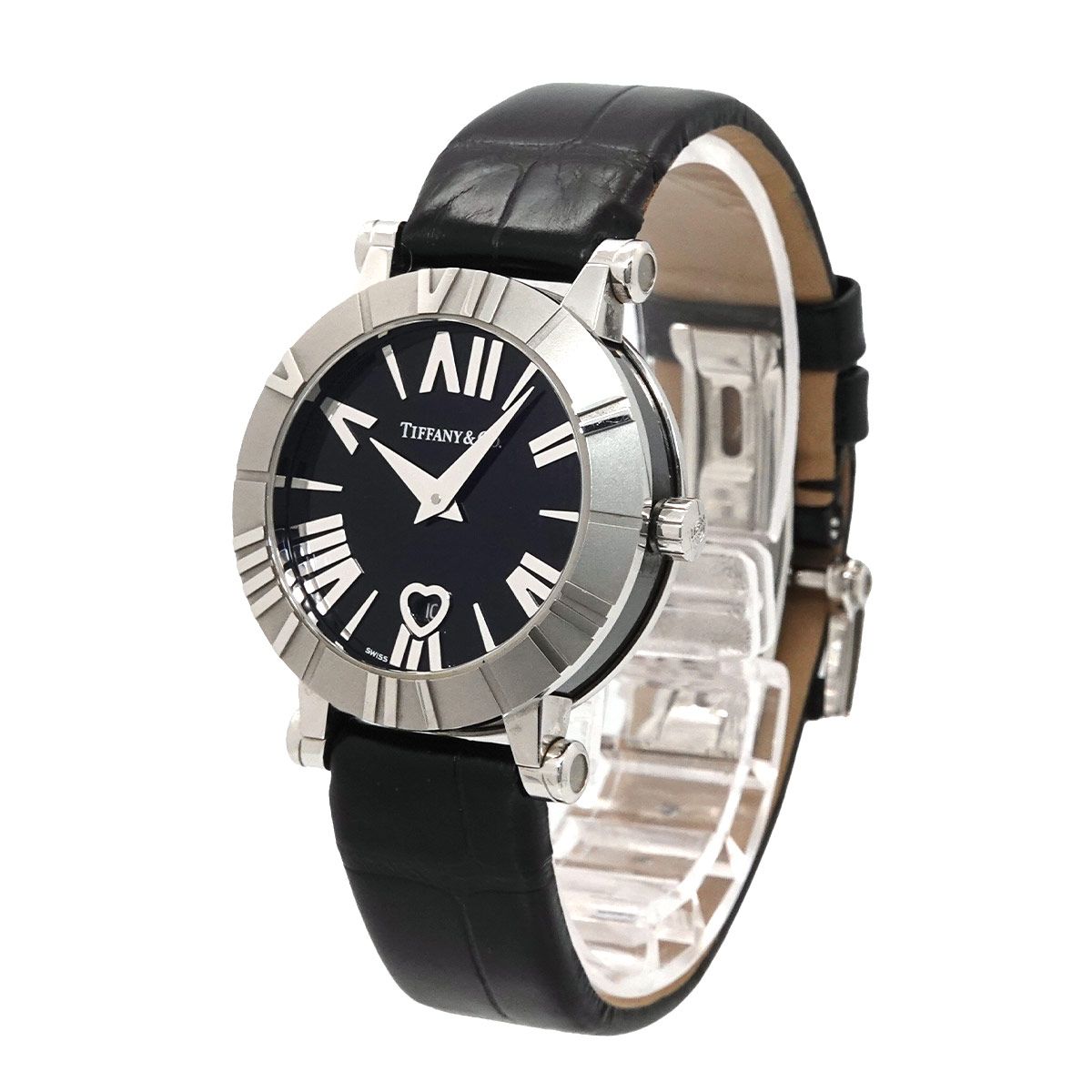 Tiffany & Co Atlas 11 Watch Heart Black Ceramic Quartz — view 3