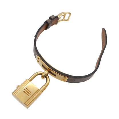 Hermes Kelly Watch Vintage Gold Brown Quartz — view 5