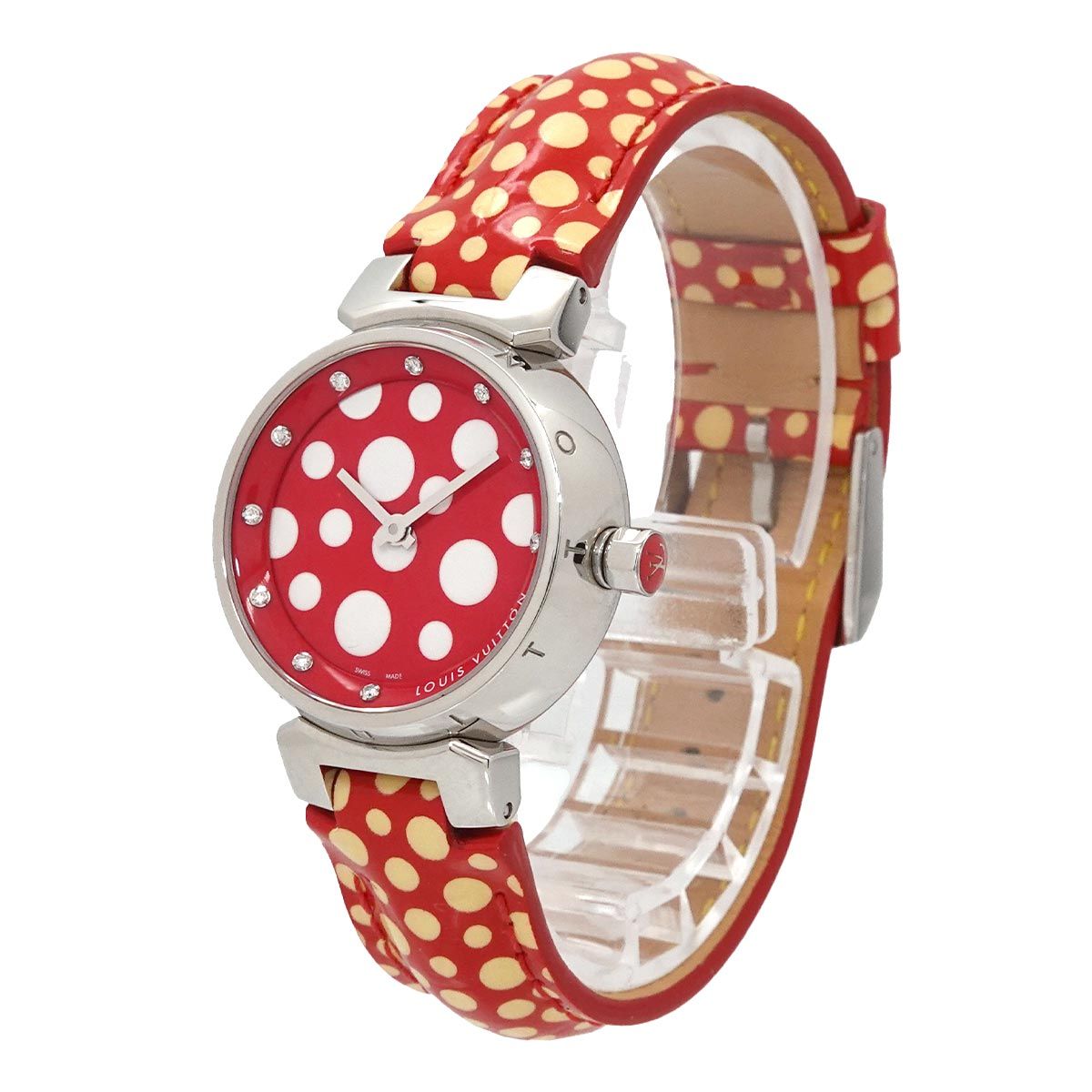 Louis Vuitton Tambour Kusama Yayoi Limited Diamond Watch Quartz — view 3