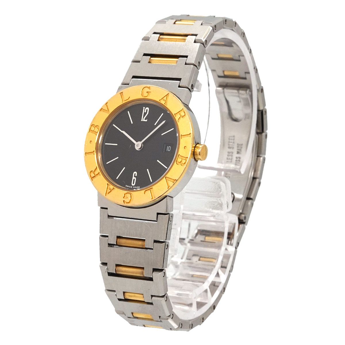 Bvlgari Watch Date Black YG Quartz — view 3