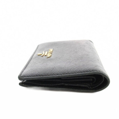 Prada Bifold Wallet with Coin Purse Leather Black — view 4