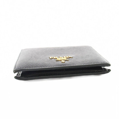 Prada Bifold Wallet with Coin Purse Leather Black — view 3