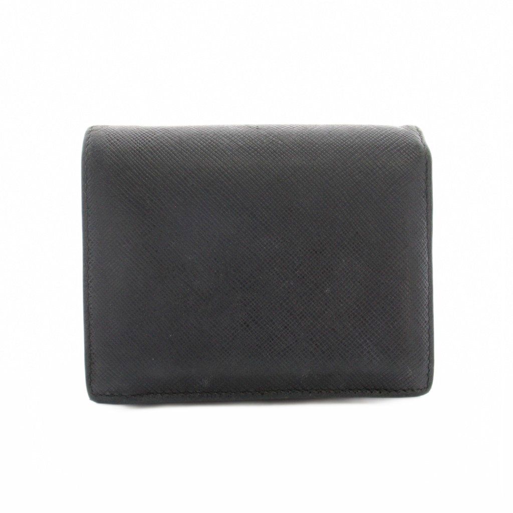 Prada Bifold Wallet with Coin Purse Leather Black — view 2