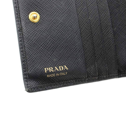 Prada Bifold Wallet with Coin Purse Leather Black — view 6