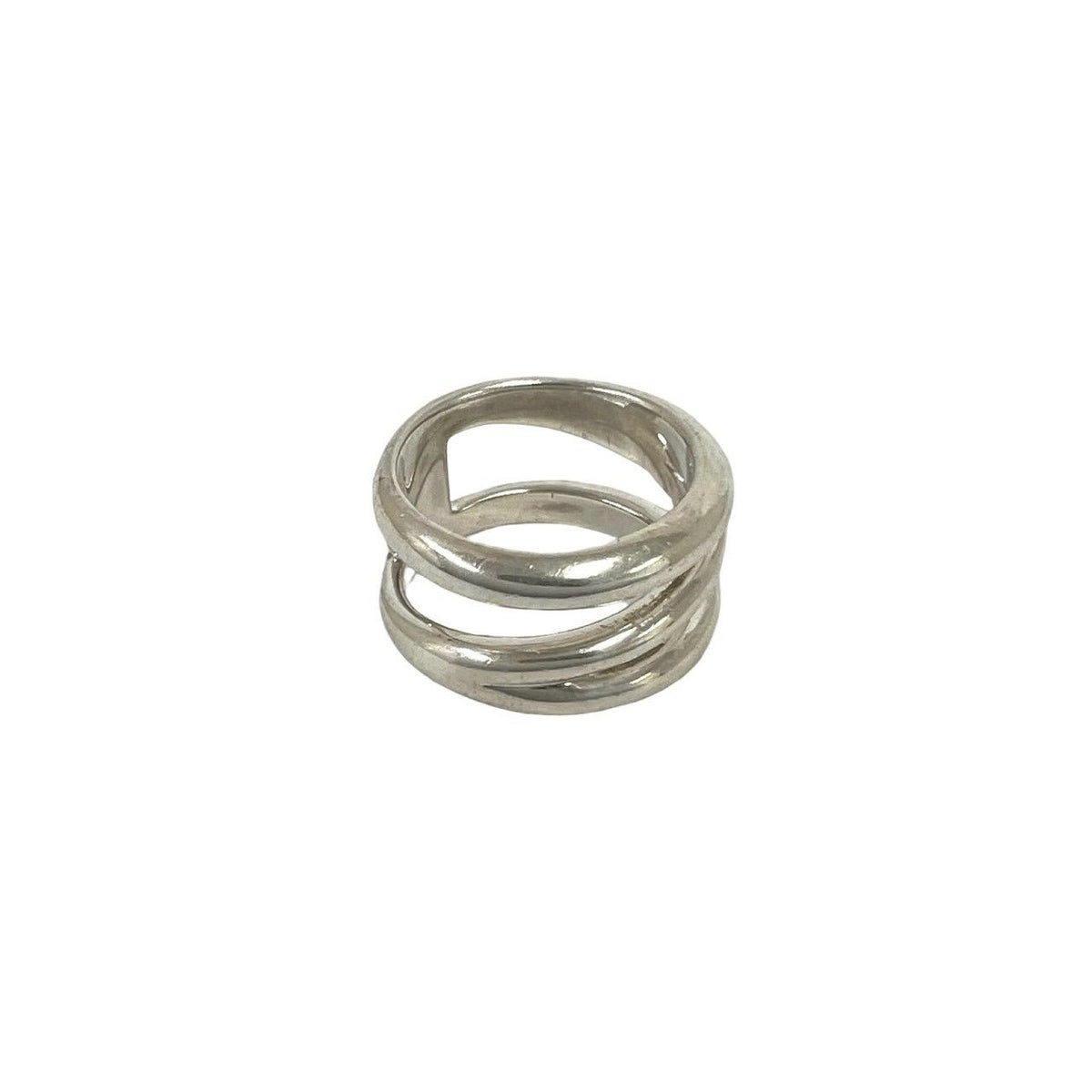 Tiffany & Co Vintage Diagonal Ring 925 Sterling Silver — view 4