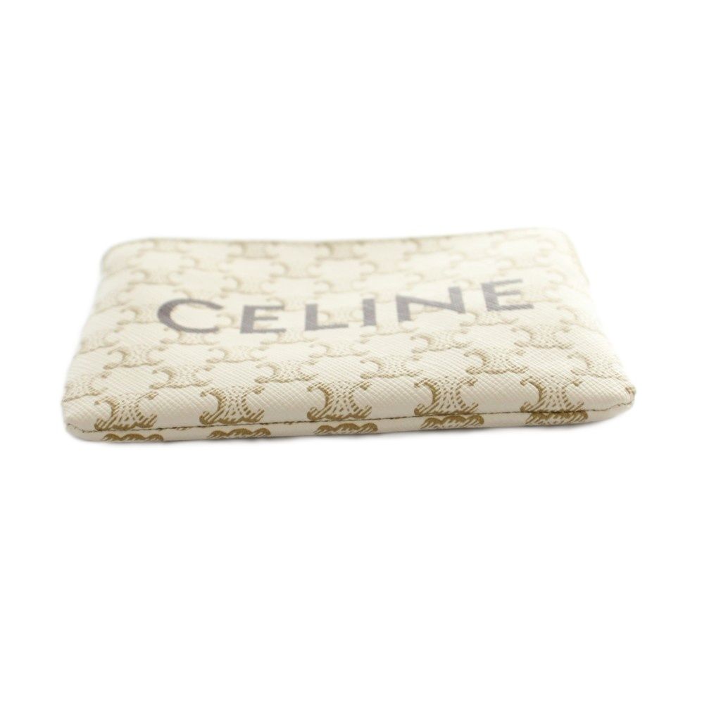 Celine Triomphe Coin Purse Ivory — view 4
