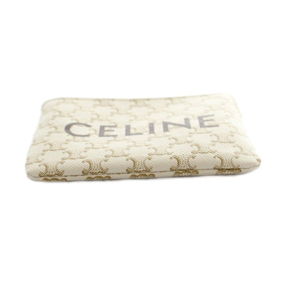 Celine Triomphe Coin Purse Ivory — view 4
