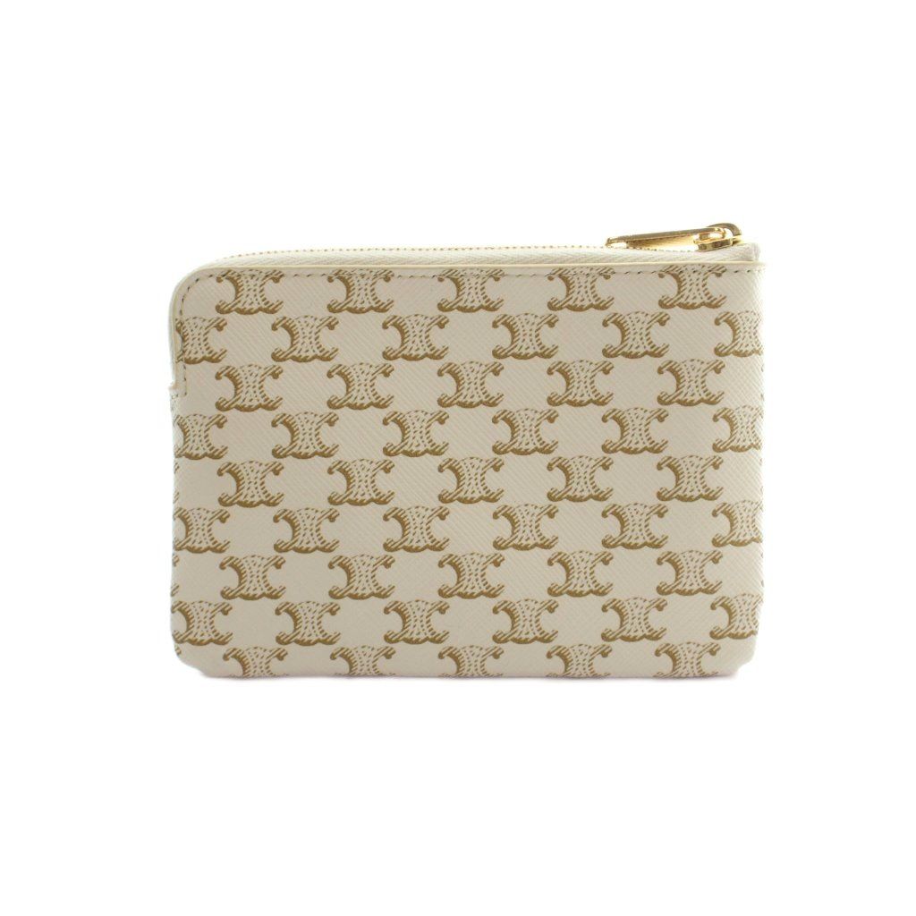 Celine Triomphe Coin Purse Ivory — view 2