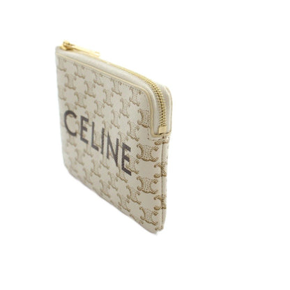 Celine Triomphe Coin Purse Ivory — view 3