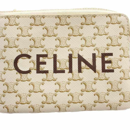 Celine Triomphe Coin Purse Ivory — view 8