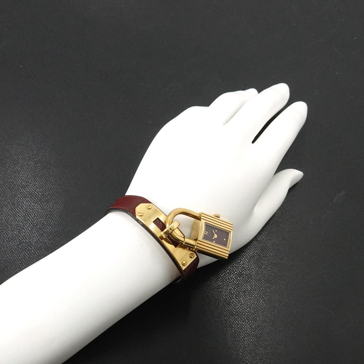 Hermes Kelly Watch Vintage Bordeaux Quartz — view 3