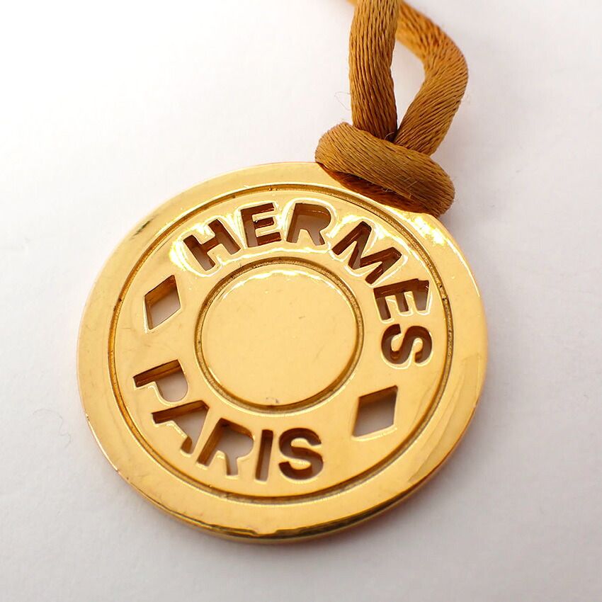 Hermes Sellier Gold Choker Necklace — view 3