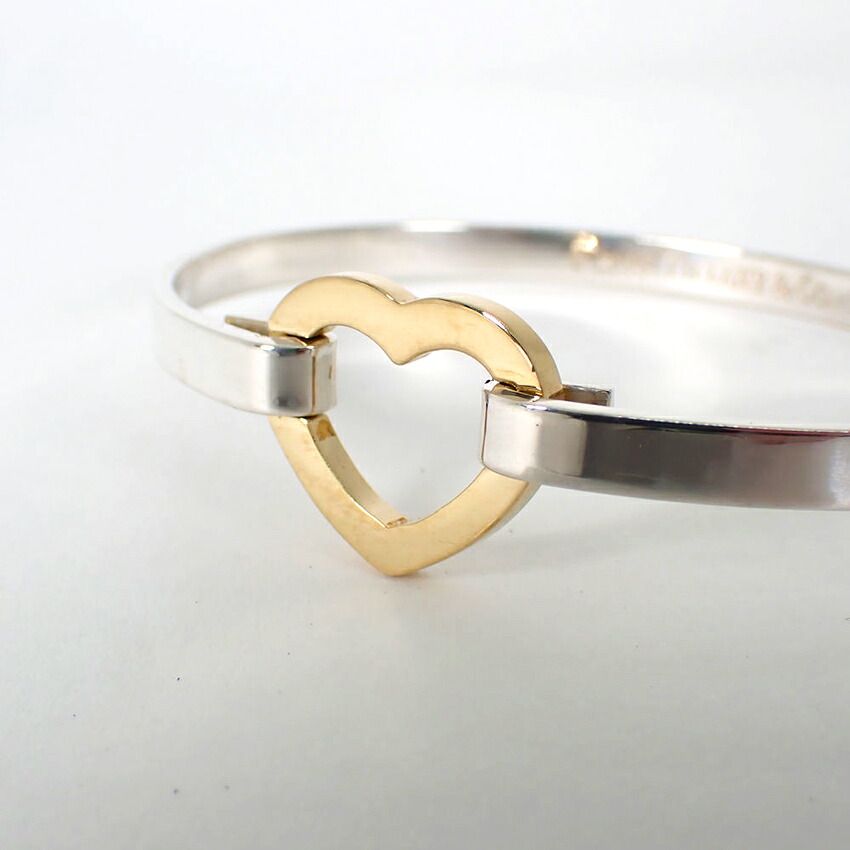 Tiffany & Co 925/750 Open Heart Bracelet — view 5