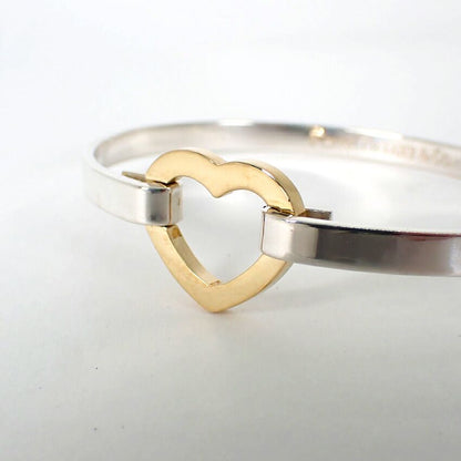 Tiffany & Co 925/750 Open Heart Bracelet — view 5
