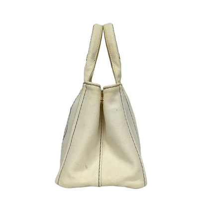 Prada Tote Bag Canapa Ivory — view 2