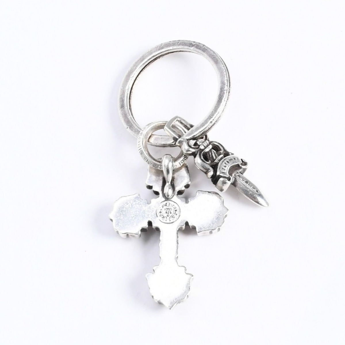 Chrome Hearts Key Charm XS Filigree Cross with Split 925 Sterling Silver — view 2