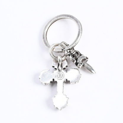 Chrome Hearts Key Charm XS Filigree Cross with Split 925 Sterling Silver — view 2
