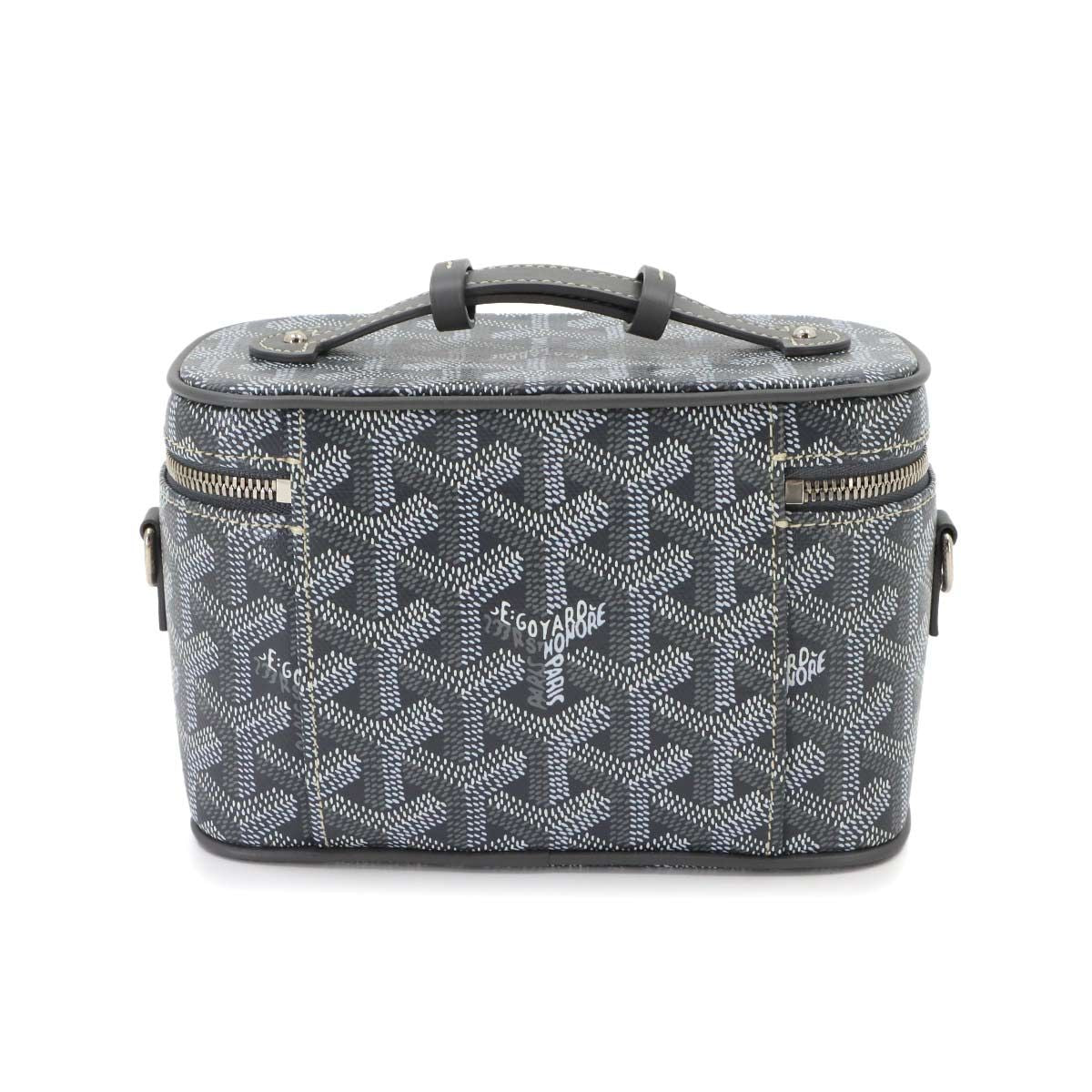 Goyard Muse Mini Vanity 2-Way Shoulder Hand Bag Herringbone Leather Gray — view 3