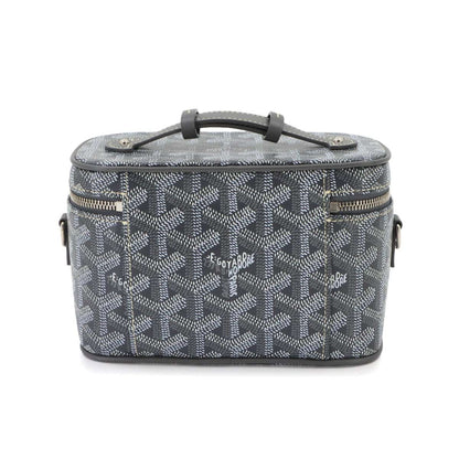 Goyard Muse Mini Vanity 2-Way Shoulder Hand Bag Herringbone Leather Gray — view 3