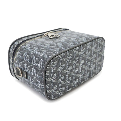 Goyard Muse Mini Vanity 2-Way Shoulder Hand Bag Herringbone Leather Gray — view 5