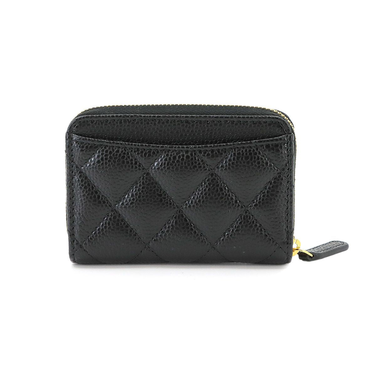 Chanel Quilted Classic Zip Coin Purse Caviar Leather Black — view 3