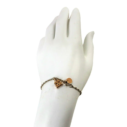 Hermes Kelly Charm Chaine D'ancre Bracelet Silver Pink Gold — view 6