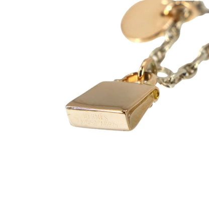 Hermes Kelly Charm Chaine D'ancre Bracelet Silver Pink Gold — view 5