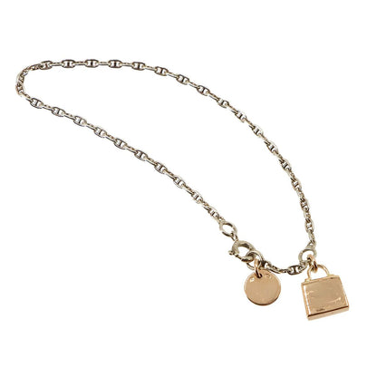 Hermes Kelly Charm Chaine D'ancre Bracelet Silver Pink Gold — view 3