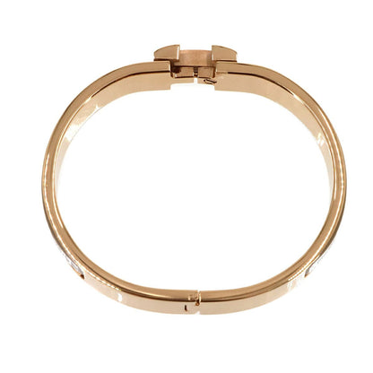 Hermes Clic H GM Bangle Brown Glace Rose Gold Bracelet — view 3