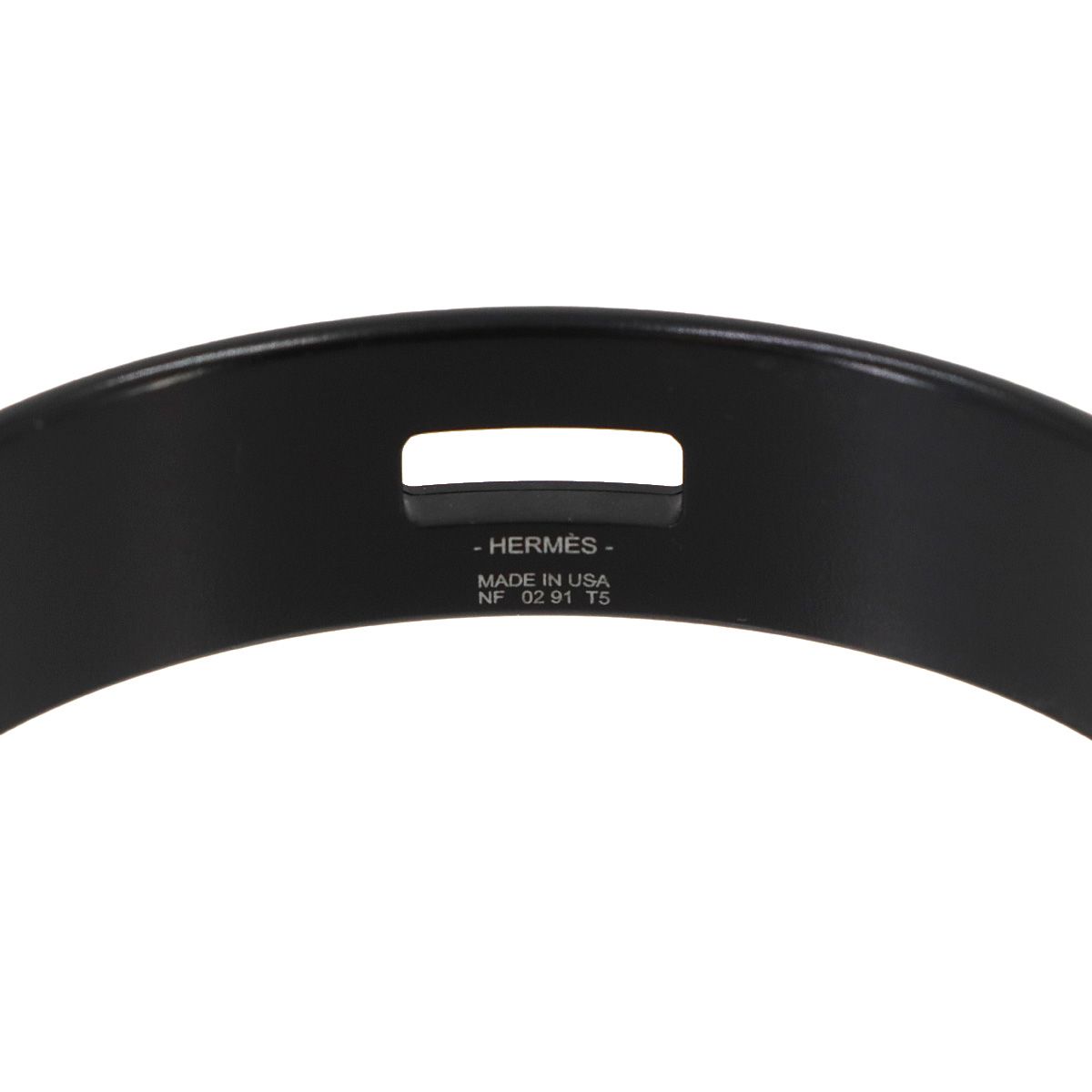 Hermes Kelly Bangle Bracelet Aluminum So Black T5 — view 6