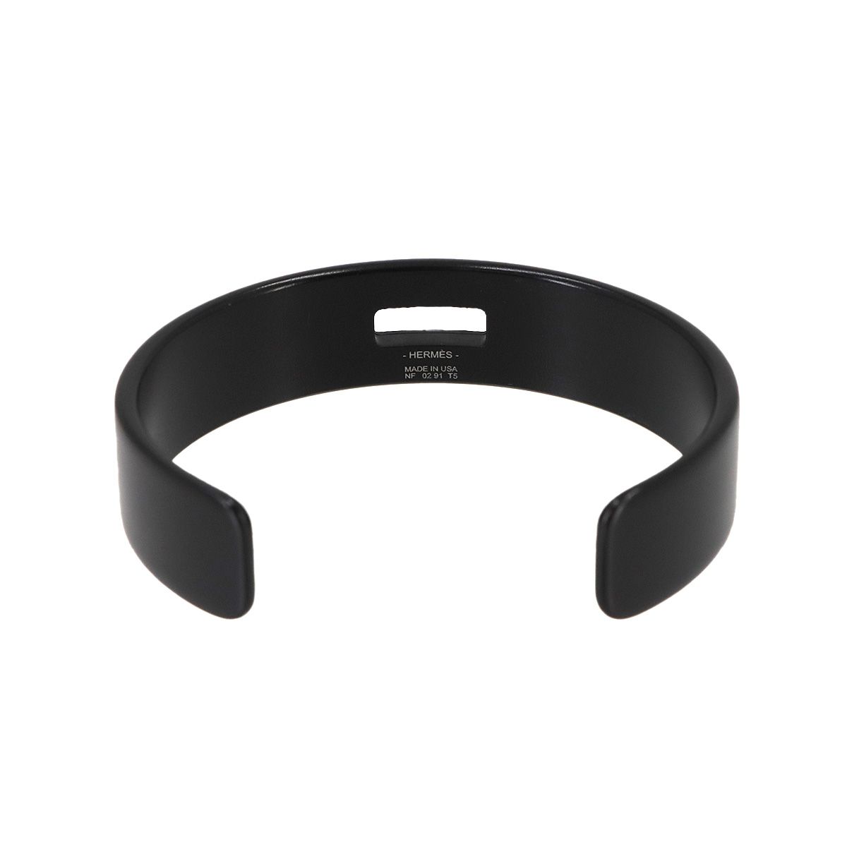 Hermes Kelly Bangle Bracelet Aluminum So Black T5 — view 3